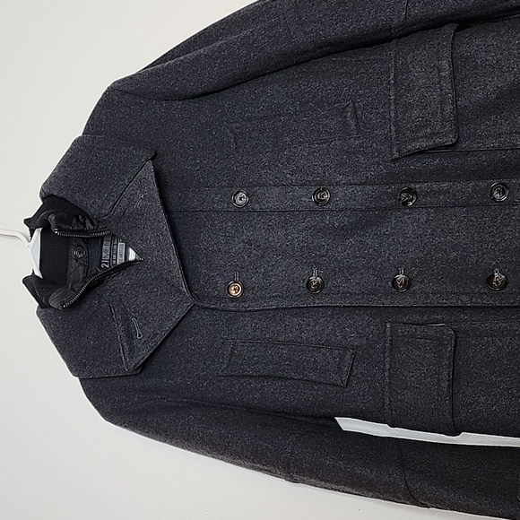 21Men LA Wool Thinsulate Mariners Classic Double Breasted Winter Coat Luxury - Picture 6 of 16